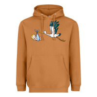 Meerkat stork with baby boy Heavyweight Hoodie - BarkalooDesign
