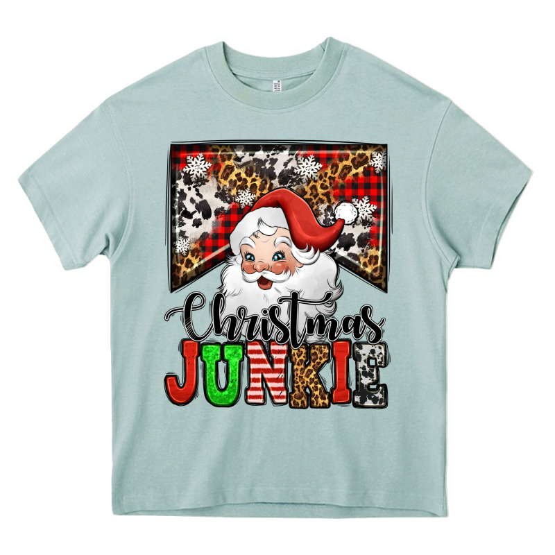 Christmas Junkie Santa Claus Heavy Core Tee by Jasminsmagicworld | Teevron