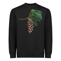 Black white pine cone Heavyweight Sweatshirt - LillyAllenDesigns
