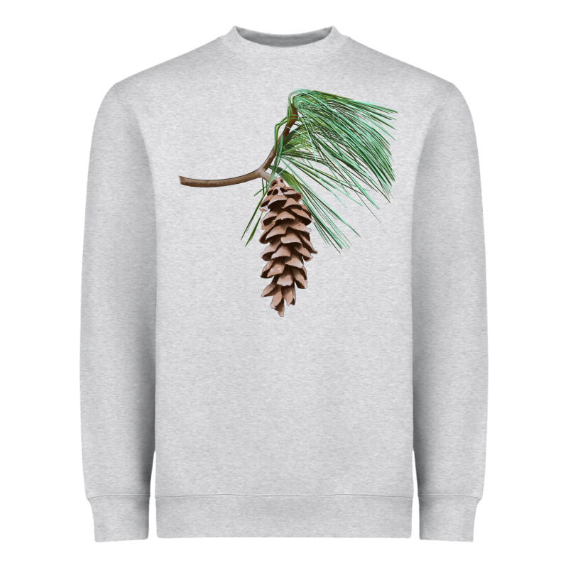 White Pine Cone Heavyweight Sweatshirt by LillyAllenDesigns | Teevron
