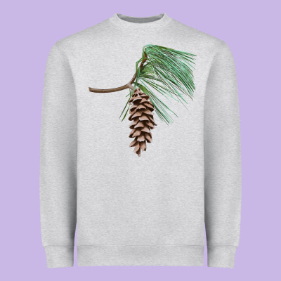 White Pine Cone Heavyweight Sweatshirt Designed By Lillyallendesigns