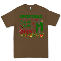 Cacao Christmas Begins With Christ Premium Tee - Bettercallsaul