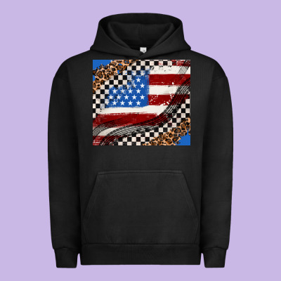 American Flag And Race Flag Urban Hoodie Designed By Adodesignshop