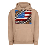 Pigment Burro American flag and race flag Urban Hoodie - AdoDesignShop