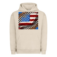Pigment French Oak American flag and race flag Urban Hoodie - AdoDesignShop