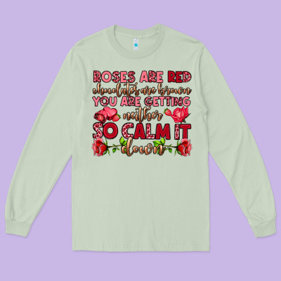 Roses Are Red Chocolates Are Brown Long Sleeve Tee Designed By Oliviacreatesart