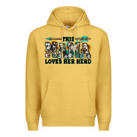Antique Gold this mama loves her herd goats Premium Hoodie - Jasminsmagicworld