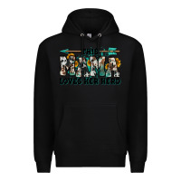 Black this mama loves her herd goats Premium Hoodie - Jasminsmagicworld