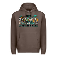Coffee this mama loves her herd goats Premium Hoodie - Jasminsmagicworld