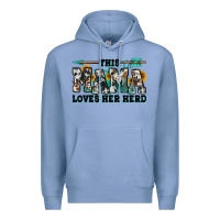 Colony Blue this mama loves her herd goats Premium Hoodie - Jasminsmagicworld