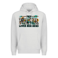 Dove Grey this mama loves her herd goats Premium Hoodie - Jasminsmagicworld