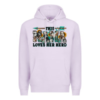 Lilac this mama loves her herd goats Premium Hoodie - Jasminsmagicworld