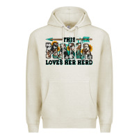 Oatmeal Heather this mama loves her herd goats Premium Hoodie - Jasminsmagicworld