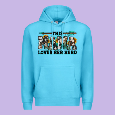 This Mama Loves Her Herd Goats Premium Hoodie Designed By Jasminsmagicworld