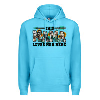 Ocean Blue this mama loves her herd goats Premium Hoodie - Jasminsmagicworld