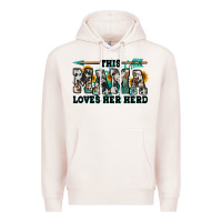 Pale Pink this mama loves her herd goats Premium Hoodie - Jasminsmagicworld