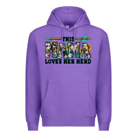Purple this mama loves her herd goats Premium Hoodie - Jasminsmagicworld