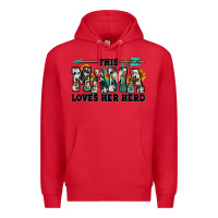 Red this mama loves her herd goats Premium Hoodie - Jasminsmagicworld