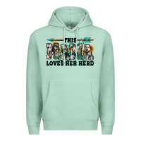 Seafoam this mama loves her herd goats Premium Hoodie - Jasminsmagicworld