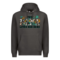Smoke this mama loves her herd goats Premium Hoodie - Jasminsmagicworld