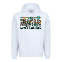 White this mama loves her herd goats Premium Hoodie - Jasminsmagicworld