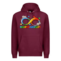 Burgundy neurodiversity Premium Hoodie - LillyAllenDesigns