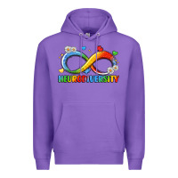 Purple neurodiversity Premium Hoodie - LillyAllenDesigns