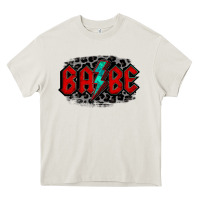 Cream lightning bolt babe Heavy Core Tee - Jasminsmagicworld