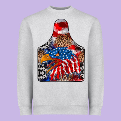 America Heavyweight Sweatshirt Designed By Cowhidedigitalart