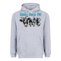 Heather Grey holy cow i'm one Heavyweight Hoodie - BarkalooDesign