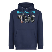 Navy holy cow i'm one Heavyweight Hoodie - BarkalooDesign