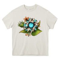 Cream gemstone sunflower Heavy Core Tee - JahusDesignShop