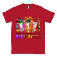 Red happy hallothanksmas goats Classic Tee - texasbilliewilder