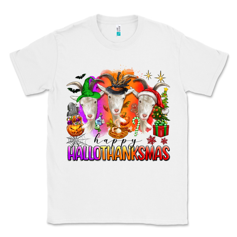 Happy Hallothanksmas Goats Classic Tee by texasbilliewilder | Teevron