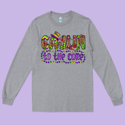 Cajun To The Core Long Sleeve Tee Designed By Oliviacreatesart