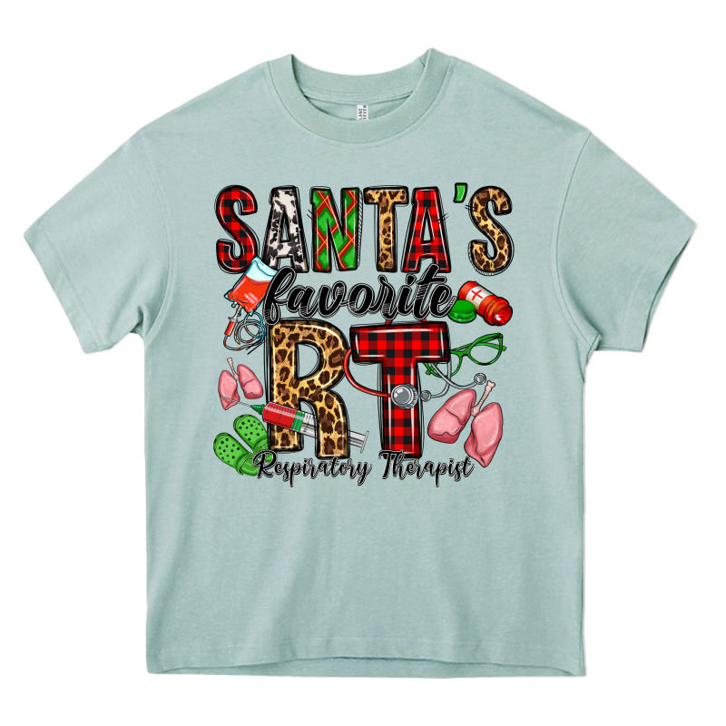Santa's Favorite Rt Respiratory Therapist Heavy Core Tee by Jasminsmagicworld | Teevron