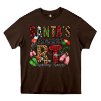 Chocolate Brown santa's favorite rt respiratory therapist Heavy Core Tee - Jasminsmagicworld