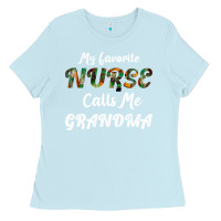Baby Blue My Favorite Nurse Calls Me Grandma Ladies Tee - Bettercallsaul
