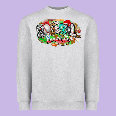 Baseball Grandma Heavyweight Sweatshirt Designed By Cowhidedigitalart