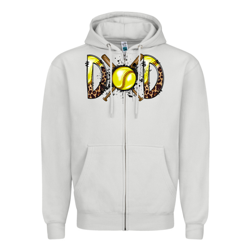 Dad Softball Zipper Hoodie by RacoonDesign | Teevron