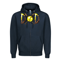 Navy dad softball Zipper Hoodie - RacoonDesign