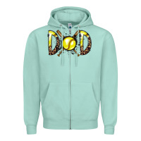 Seafoam dad softball Zipper Hoodie - RacoonDesign