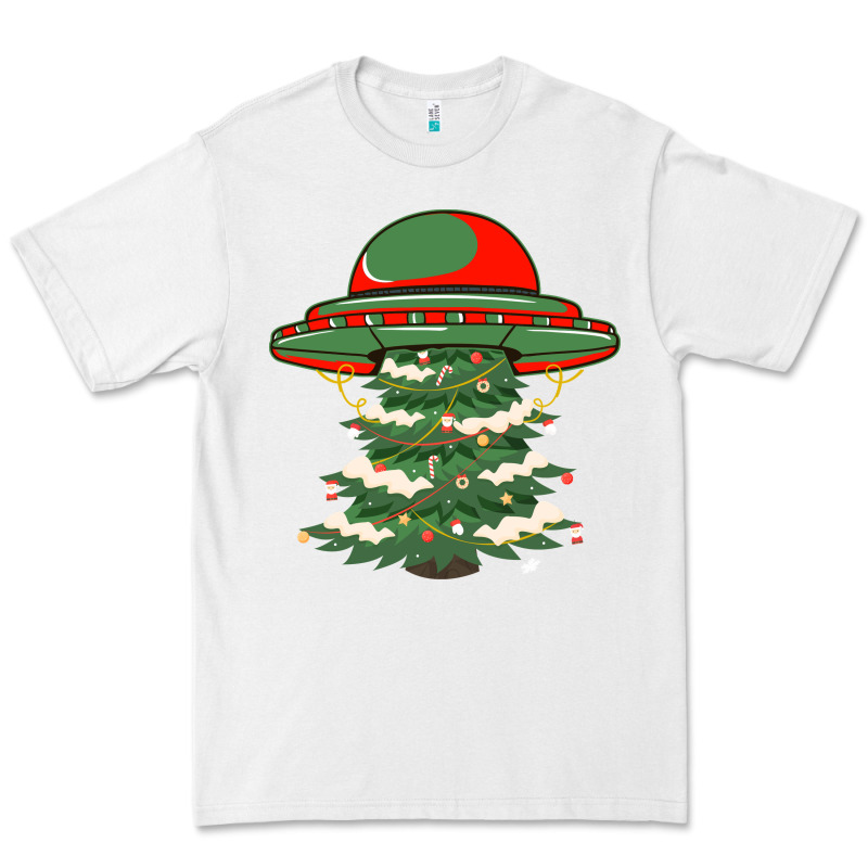 Ufo Christmas Pine Tree Premium Tee by Bettercallsaul | Teevron