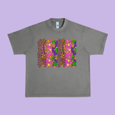 Mardi Gras Brushstrokes Urban Heavy Tee Designed By Ranaportraitstore