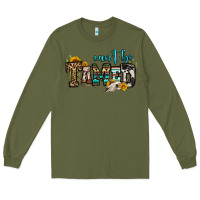 Army Green can't be tamed bull skull Long Sleeve Tee - OliviaCreatesArt