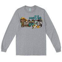 Heather Grey can't be tamed bull skull Long Sleeve Tee - OliviaCreatesArt