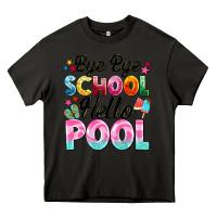 Asphalt bye bye school hello pool Heavy Core Tee - BarkalooDesign