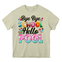 Mossy bye bye school hello pool Heavy Core Tee - BarkalooDesign