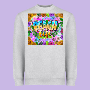 Beach Life Heavyweight Sweatshirt Designed By Cowhidedigitalart