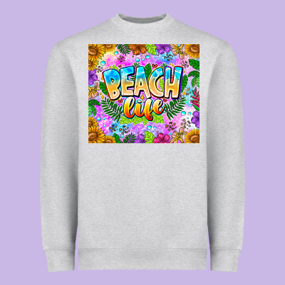 Beach Life Heavyweight Sweatshirt Designed By Cowhidedigitalart